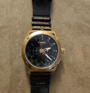 Diesel Men’s Black & Gold Chronograph Watch